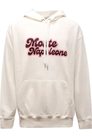 Family First Sweatshirts & Hoodies, Heren, Wit, L, Witte Hoodie Sweatshirt Gemaakt in Italië