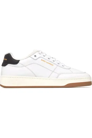 Saint Laurent Schoenen, Dames, Wit, 38 EU, Casual Sneakers in Zwart