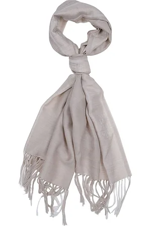 ELEVENTY Accessoires, Dames, , ONE Size, Wol, Kasjmier Zijde Wol Franje Sjaal