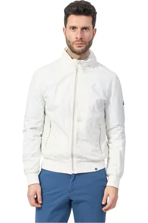YES ZEE BY ESSENZA Jassen, Heren, Wit, M, Nylon, Witte Bomberjack met Capuchon