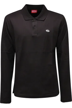 Diesel Tops, Heren, Zwart, S, Lange Mouw Zwart T-shirt