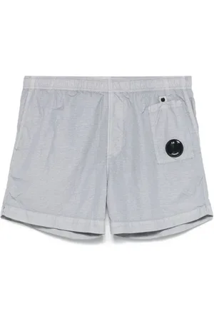 C.P. Company Badkleding, Heren, Grijs, XL, Grijze zee kleding met lensdetail