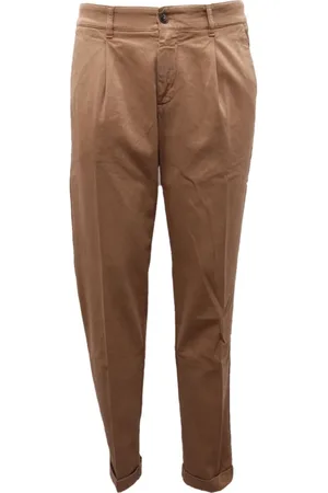 ELEVENTY Broeken, Heren, Bruin, W34, Katoen, Katoenen broek met omgeslagen pijp