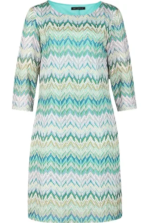 Betty Barclay Kleedjes, Dames, Groen, L, Elegante Etuijurk met 3/4 Mouwen
