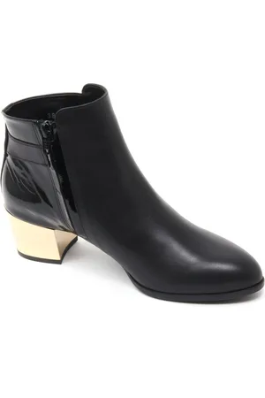 Hogan Schoenen, Dames, Zwart, 36 EU, Elegante enkellaars met hak