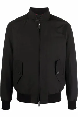Baracuta Jassen, Heren, Zwart, XS, Katoen, Waterafstotende Zwarte Katoenmix Jas