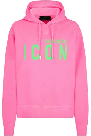 Dsquared2 Sweatshirts & Hoodies, Dames, Roze, M, Katoen, Hoodies met logo print