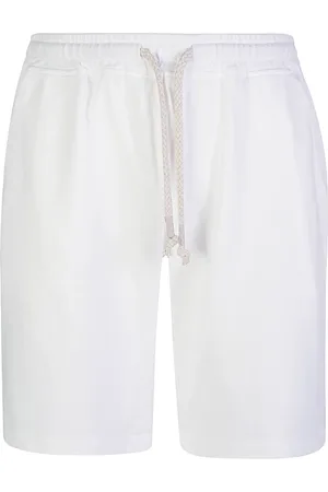 ELEVENTY Korte broeken, Heren, Wit, XL, Katoen, Amerika Trekkoord Bermuda Shorts