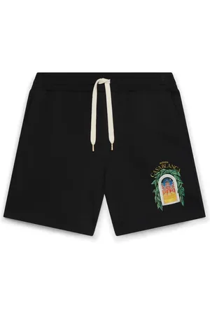 Casablanca Korte broeken, Heren, Zwart, 2Xl, Katoen, Zwarte Avenida Bedrukte Sweatshort