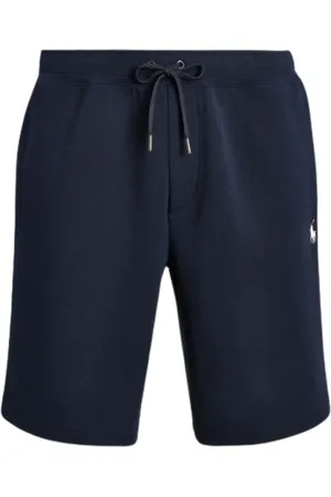 Ralph Lauren Korte broeken, Heren, Blauw, S, Katoen, Katoenmix jogging shorts met logo