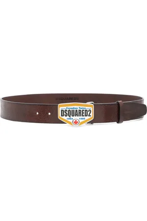 Dsquared2 Accessoires, Heren, Bruin, 100 CM, Effen Gesp Riem met Logodetail