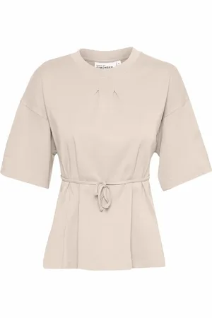 Karen by Simonsen Tops, Dames, , L, Wol, Zilveren Wolk T-shirt Top