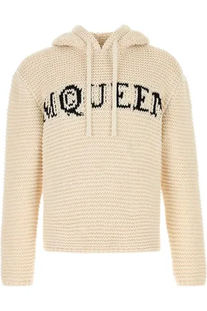 Alexander McQueen Sweatshirts & Hoodies, Heren, , M, Katoen, Ivoor Katoenen Sweatshirt