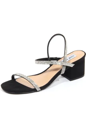 Steve Madden Schoenen, Dames, Zwart, 35 1/2 EU, Zwarte Kristal Strass Sandalen