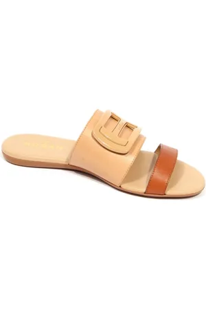 Hogan Schoenen, Dames, Bruin, 40 EU, Valencia Wo Slides Italiaanse Stijl