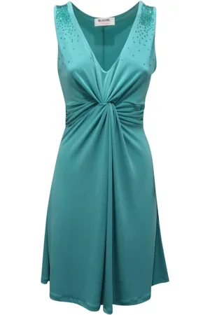Blugirl Kleedjes, Dames, Blauw, M, Elegante Jurk Ra 3064 J6634 Goutte