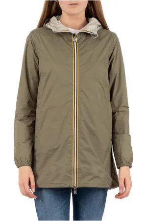 K-Way Jassen, Dames, Groen, XL, Stijlvolle Lichtgewicht Jas