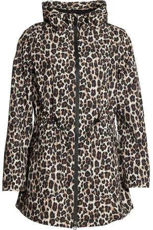 Danwear Jassen, Dames, Bruin, 2Xl, Ingeborg Regenjas Luipaardprint