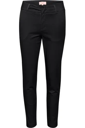 Part Two Broeken, Dames, Blauw, 2Xl, Blauw Grafiet Straight-Leg Broek