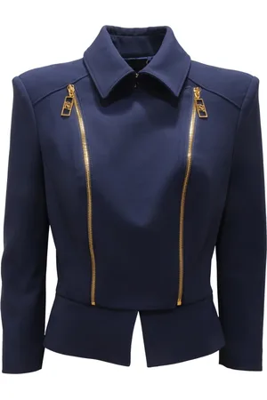 Elisabetta Franchi Jassen, Dames, Blauw, M, Navy Jack met Voering
