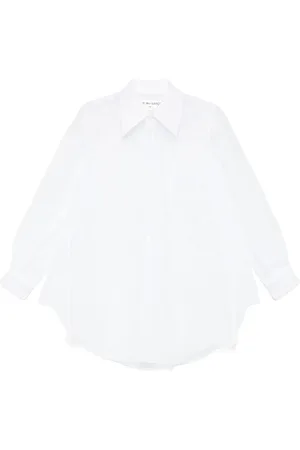Comme des Garçons Blouses & Shirts, Dames, Wit, S, Witte Button-Up Shirt met Borstzak