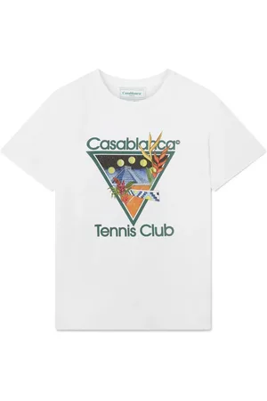 Casablanca Tops, Heren, Wit, XL, Katoen, Tennis Club Icon T-Shirt