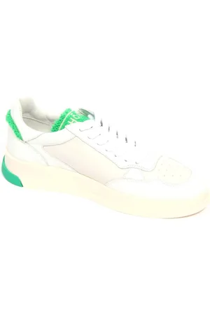 Ghoud Schoenen, Dames, Wit, 40 EU, Leer, Lage Leren Sneakers Wit/Mint