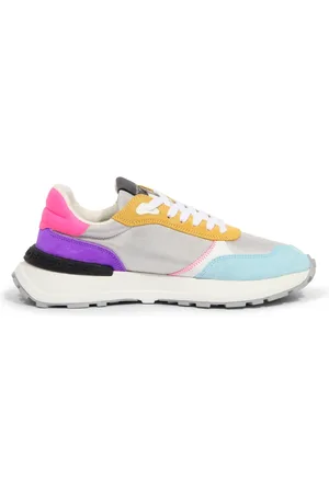 Philippe model Schoenen, Dames, Veelkleurig, 40 EU, Metallic Lage Sneakers Antibes