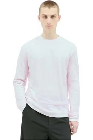 Jil Sander Tops, Heren, Roze, L, Katoen, Gelaagde T-shirt