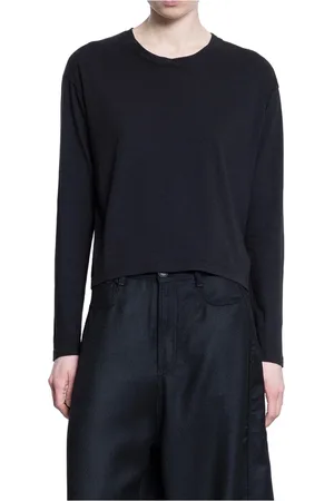 James Perse Tops, Dames, Zwart, M, Katoen, Zwarte Box Fit Longsleeve Tee