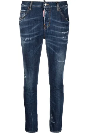 Dsquared2 Jeans, Dames, Blauw, 3Xs, Katoen, Italiaanse Jeansbroek Gemaakt in Italië