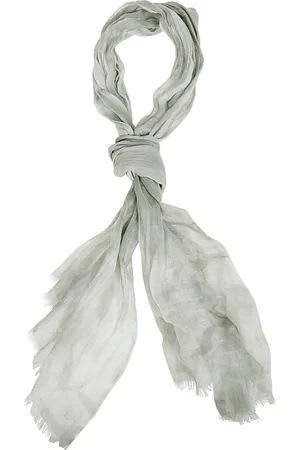 ELEVENTY Accessoires, Dames, Groen, ONE Size, Linnen, Linnen Sjaal Ambachtelijk Vervaardigd