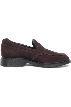 Hogan Schoenen, Heren, Bruin, 43 EU, Italiaans Gemaakt Stijlvolle Loafers met Memory Foam