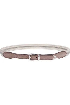 ELEVENTY Accessoires, Dames, , 110 CM, Katoen, Bicolor Elastische Gevlochten Western Riem