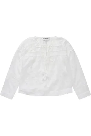Munthe Blouses & Shirts, Dames, , M, Geborduurde bloementop met kwastdetails