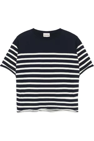 SEMICOUTURE Tops, Dames, Blauw, M, Blauwe Trui met Geborduurd Logo