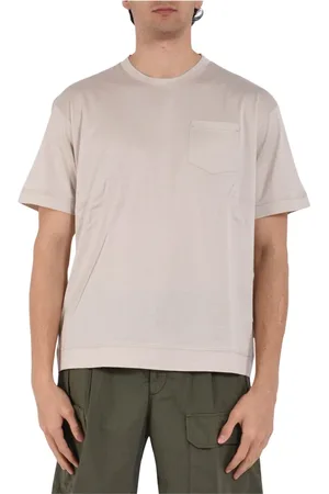 Paolo Pecora Tops, Heren, , 2Xl, Katoen, Katoenen T-shirt met zak en ronde hals