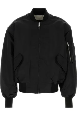Entire Studios Jassen, Heren, Zwart, L, Nylon, Zwarte Nylon Broad Bomber Jas
