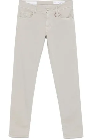 sartoria tramarossa Broeken, Heren, Grijs, W36, Lichtgrijze Klassieke Five-Pocket Jeans
