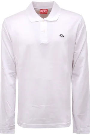 Diesel Tops, Heren, Wit, L, Lange mouw wit T-shirt