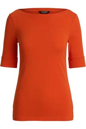 Ralph Lauren Tops, Dames, Oranje, XS, Lauren T-shirts en Polos Oranje