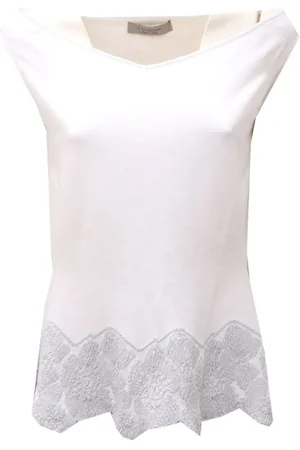 D.EXTERIOR Tops, Dames, Wit, L, Witte Lurex Blend Top