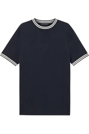 Brooks Brothers Truien, Heren, Blauw, S, Katoen, Katoen-linnen T-shirt