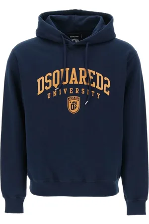 Dsquared2 Sweatshirts & Hoodies, Heren, Blauw, S, Katoen, Universiteit Cool Fit Hoodie