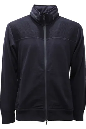 Paul & Shark Sweatshirts & Hoodies, Heren, Blauw, S, Wol, Wol Fullzip Sweater Jas Made in Italy
