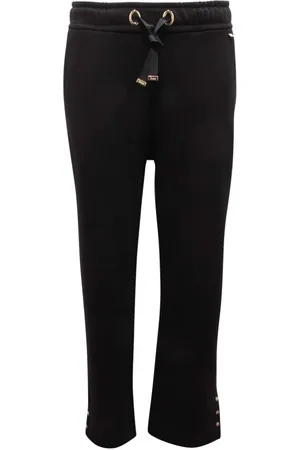 HERNO Broeken, Dames, Zwart, M, Wijde sweatpants met fleecevoering