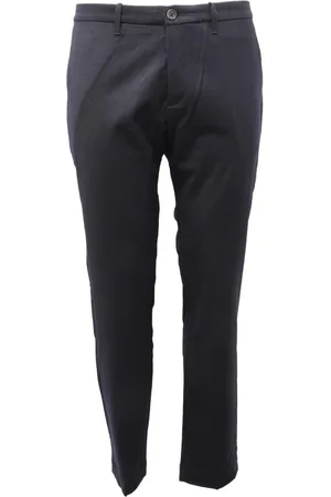 Nine In The Morning Broeken, Heren, Blauw, L, Wol, Navy Slim Chino Broek Easy Man