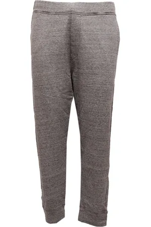 Dsquared2 Broeken, Heren, Grijs, L, Katoen, Grijze Katoenen Sweatpant Gemaakt in Italië