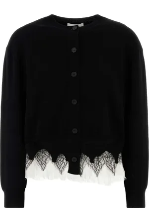 Alexander McQueen Truien, Dames, Zwart, M, Wol, Zwart wollen blend vest breigoed