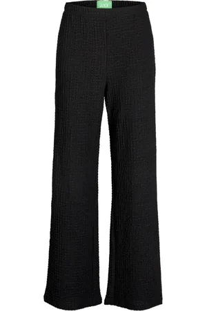 JACK & JONES Broeken, Dames, Zwart, L, Rechte Hoge Taille Broek